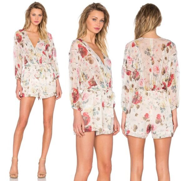 Zimmermann Mischief Ladder Playsuit Romper Size 0 XS b72E - Picture 1 of 8